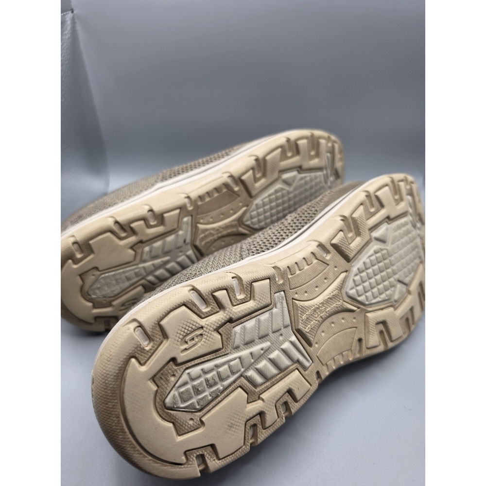 Skechers Men's Size 11 Taupe Knit Slip On Comfort Walking Casual Shoes 65086 - Picture 2 of 6